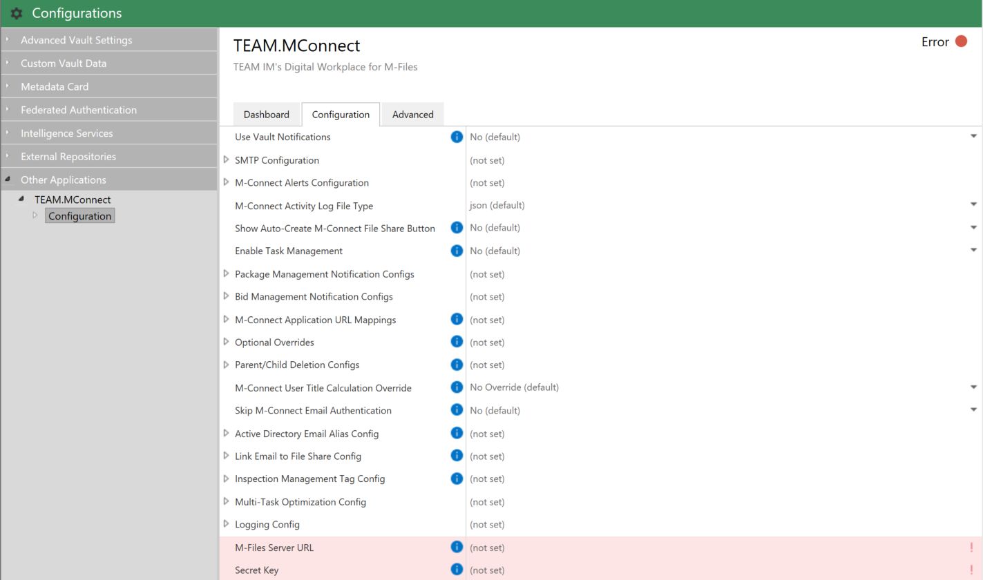 Vault App Configurations