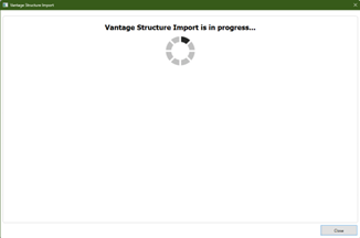 Run Vault Structure Import Button