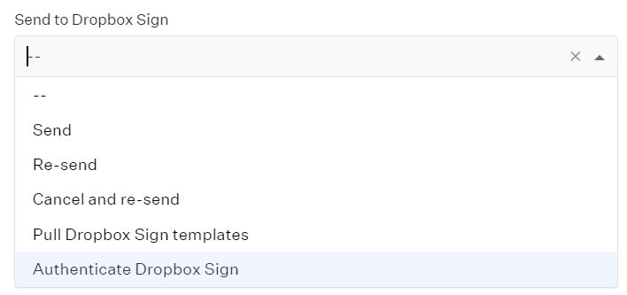 Authenticate to Dropbox Sign