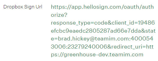 Authenticate to Dropbox Sign URL