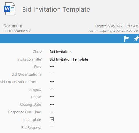 Bid Invitation Template
