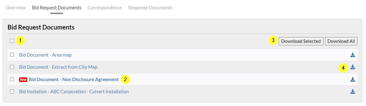 Bid Request Documents
