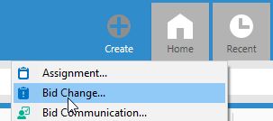 Create Bid Change