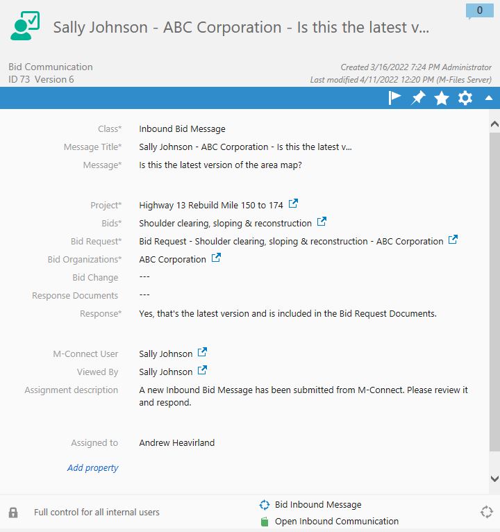 Inbound Communication
