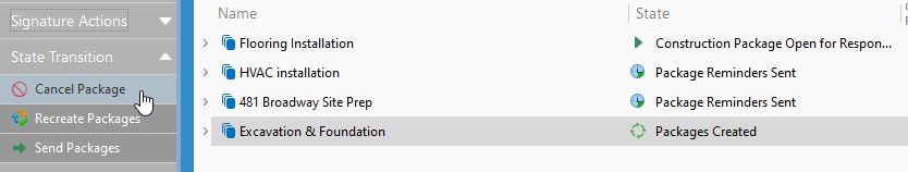 Cancel Construction Package