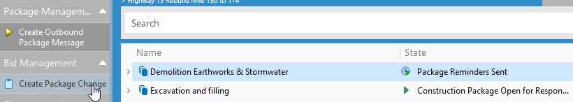 Create Package Change