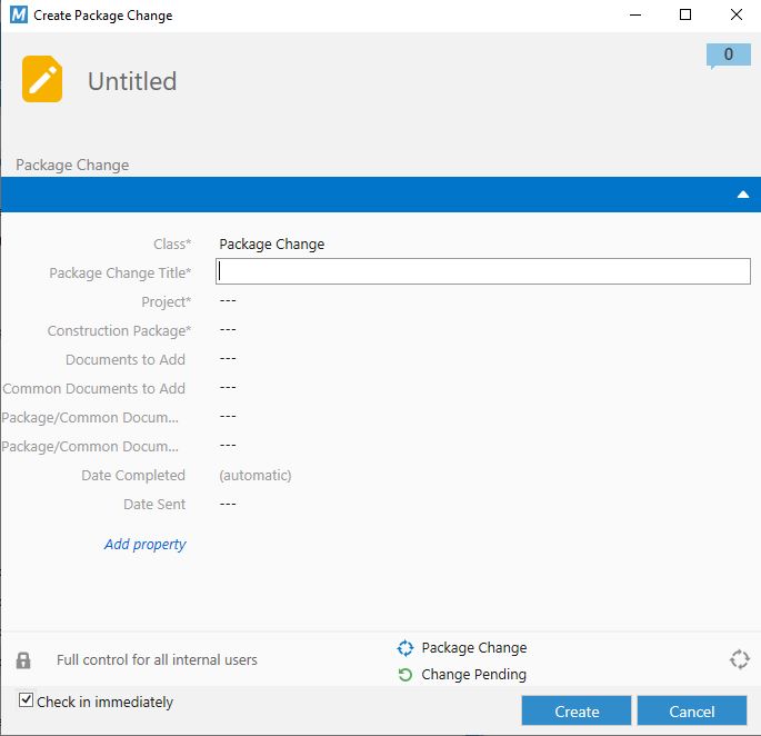 Create Package Change
