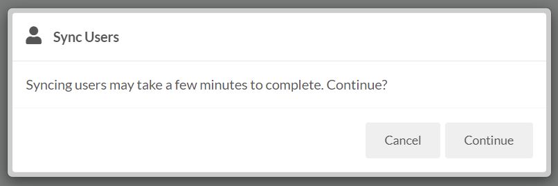Sync Users Confirm Dialog